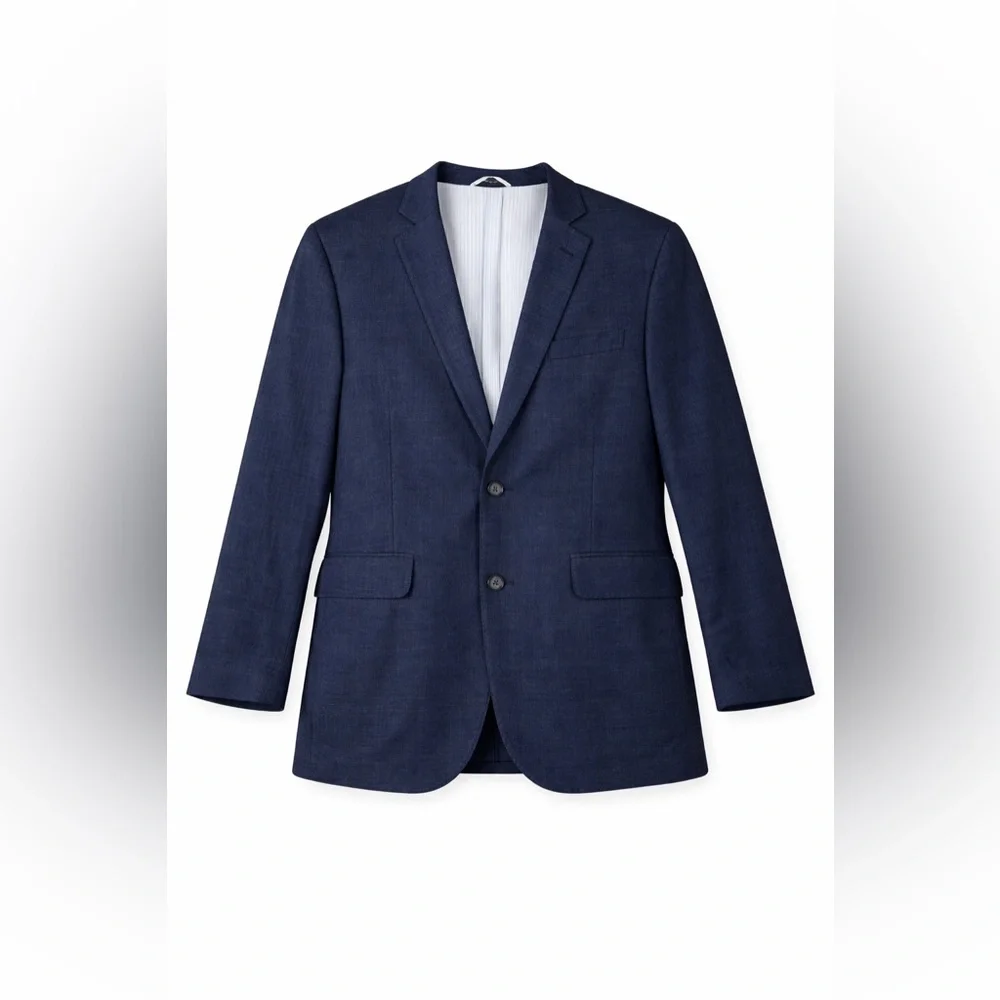 Flynt Spicoli Linen Blend Unstructured Navy Sport Coat Mens 46R